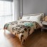 Blue And Brown Ikat Duvet Cover