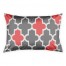 Coral And Grey Quatrefoil Sham