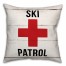 Ski Patrol 18x18 Faux Suede Throw Pillow
