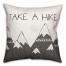 Gray Mountains Take a Hike 18x18 Faux Suede Throw Pillow
