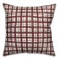 Red and White Plaid 18x18 Faux Suede Throw Pillow