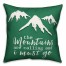 Green Mountains Adventure 18x18 Faux Suede Throw Pillow