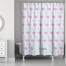 Preppy Flamingo Flock 71x74 Personalized Shower Curtain
