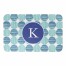 Preppy Blue Circles 34x21 Personalized Bath Mat