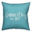 Namastay in Bed Blue 18x18 Faux Suede Throw Pillow