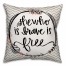 She Who Is Brave Is Free 18x18 Faux Suede Throw Pillow