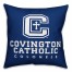 Cov Cath Blue and White 18x18 Throw Pillow