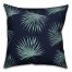Mint Fern Leaves 18x18 Faux Suede Throw Pillow