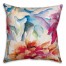 Bright Watercolor Floral 18x18 Faux Suede Pillow