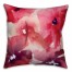 Pink Watercolor Floral 18x18 Faux Suede Pillow