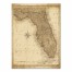 Vintage Florida Map 30x40 Canvas