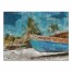 Rustic Blue Boat 40x30 Canvas