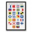 Nautical Code of Signals 20x30 Black Floating Frame Canvas