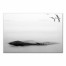 Misty Black and White Seagull Oceanscape 48x32 Canvas
