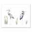 Watchful Watercolor Herons 30x24 Canvas