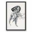 Black and White Jellyfish 20x30 Black Floating Frame Canvas