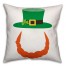 Leprechaun Beard 18x18 Throw Pillow