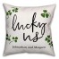 Lucky Us 18x18 Personalized Throw Pillow