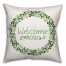 Welcome Clover Wreath 18x18 Throw Pillow