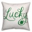 Lucky Clovers 18x18 Throw Pillow