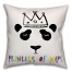 Panda Princess Naps 16x16 Throw Pillow
