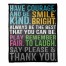 Be Awesome Words 50x60 Throw Blanket