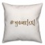 Taupe Brush Tip Hashtag 18x18 Personalized Throw Pillow