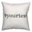 Seal Skin Gray Serif Hashtag 18x18 Personalized Throw Pillow