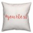 Coral Script Hashtag 18x18 Personalized Throw Pillow
