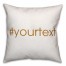 Mustard Yellow San Serif Hashtag 18x18 Personalized Throw Pillow