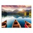 Three Sunrise Boats 40x30 Canvas