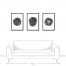 Tree Grain Print 20x30 Black Framed Canvas Set