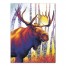 Bright Forest Moose 30x40 Canvas
