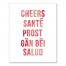Cheers Languages Pink Red Orange White 16x20 Canvas Wall Art