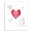 You and Me Heart 11x14 Canvas Wall Art