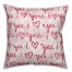 I Heart You Pink Throw Pillow