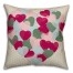 Overlapping Hearts Throw Pillow