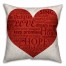 Heart Love Red Throw Pillow