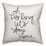 Let's Stay Home 18x18 Throw Pillow