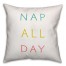 Nap All Day 18x18 Throw Pillow