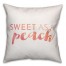 Sweet as a Peach 18x18 Throw Pillow