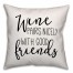 Wine Pairs Nicely with Good Friends 18x18 Throw Pillow