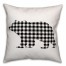 Buffalo Check Bear 18x18 Throw Pillow