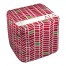 Alpha Gamma Delta Chevron Pattern 18x18x18 Ottoman