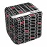 Alpha Omicron Pi Chevron Pattern 18x18x18 Ottoman