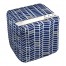 Delta Delta Delta Chevron Pattern 18x18x18 Ottoman