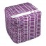 Sigma Sigma Sigma Chevron Pattern 18x18x18 Ottoman