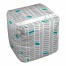 Zeta Tau Alpha Chevron Pattern 18x18x18 Ottoman