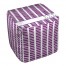 Sigma Sigma Sigma Square Pattern 18x18x18 Ottoman