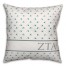 Zeta Tau Alpha Triangle Pattern 18x18 Pillow